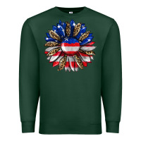 Sports Green american flag leopard Premium Sweatshirt - RanaPortraitStore