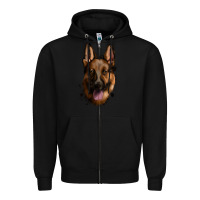 Black German Shepherd Zipper Hoodie - Jasminsmagicworld