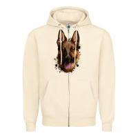 Sandshell German Shepherd Zipper Hoodie - Jasminsmagicworld