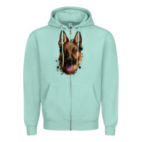 Seafoam German Shepherd Zipper Hoodie - Jasminsmagicworld