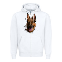 White German Shepherd Zipper Hoodie - Jasminsmagicworld