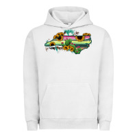 Pigment Lunar Rock North Carolina Map Sunflower Cactus Serape Urban Hoodie - RanaPortraitStore