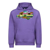 Tulip North Carolina Map Sunflower Cactus Serape Urban Hoodie - RanaPortraitStore