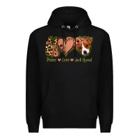 Black Peace Love Jack Russel Premium Hoodie - Jasminsmagicworld