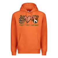 Carrot Peace Love Jack Russel Premium Hoodie - Jasminsmagicworld