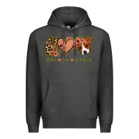 Charcoal Heather Peace Love Jack Russel Premium Hoodie - Jasminsmagicworld