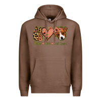 Chestnut Peace Love Jack Russel Premium Hoodie - Jasminsmagicworld