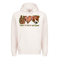 Pale Pink Peace Love Jack Russel Premium Hoodie - Jasminsmagicworld