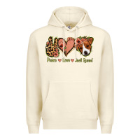 Sandshell Peace Love Jack Russel Premium Hoodie - Jasminsmagicworld