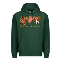 Sports Green Peace Love Jack Russel Premium Hoodie - Jasminsmagicworld