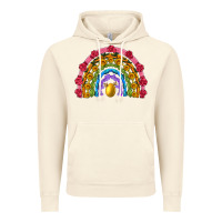 Vintage Artic easter and spring with flowers carrots butterfly and sunflower rainbow Vintage Hoodie - Artiststas