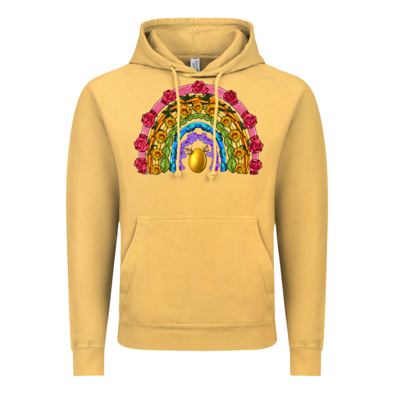 Easter And Spring With Flowers Carrots Butterfly And Sunflower Rainbow Vintage Hoodie by Artiststas | Teevron