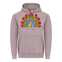 Vintage Zinc easter and spring with flowers carrots butterfly and sunflower rainbow Vintage Hoodie - Artiststas