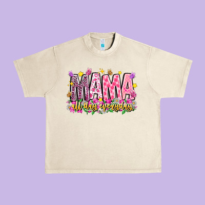 Mama All Day Everyday Urban Heavy Tee Designed By Cowhidedigitalart
