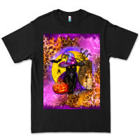 Black witchy cat Premium Tee - BundleAndBundleShop