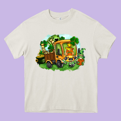 Truck Saint Patricks Day Heavy Core Tee Designed By Fadigitalartstudio