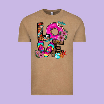 Love Summer Vintage Tee Designed By Cowhidedigitalart