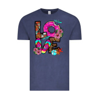 Vintage Denim Love Summer Vintage Tee - CowhideDigitalArt
