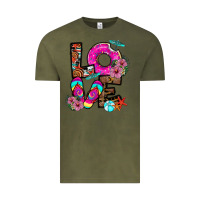 Vintage Olive Love Summer Vintage Tee - CowhideDigitalArt