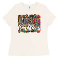 Bone Western Merry Christmas Ladies Tee - CowhideDigitalArt