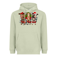 Matcha feliz navidad heifers front view Heavyweight Hoodie - RanaPortraitStore