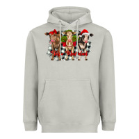 Moon Dust feliz navidad heifers front view Heavyweight Hoodie - RanaPortraitStore