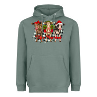 Sage feliz navidad heifers front view Heavyweight Hoodie - RanaPortraitStore