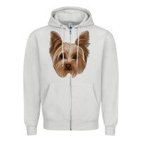 Dove Grey yorkie Zipper Hoodie - Jasminsmagicworld
