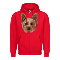 Red yorkie Zipper Hoodie - Jasminsmagicworld