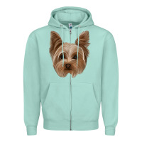 Seafoam yorkie Zipper Hoodie - Jasminsmagicworld