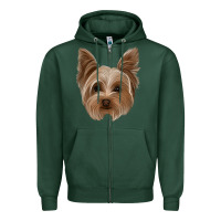 Sports Green yorkie Zipper Hoodie - Jasminsmagicworld