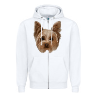 White yorkie Zipper Hoodie - Jasminsmagicworld