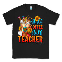 Black Half Coffee Half Teacher Classic Tee - FaDigitalArtStudio