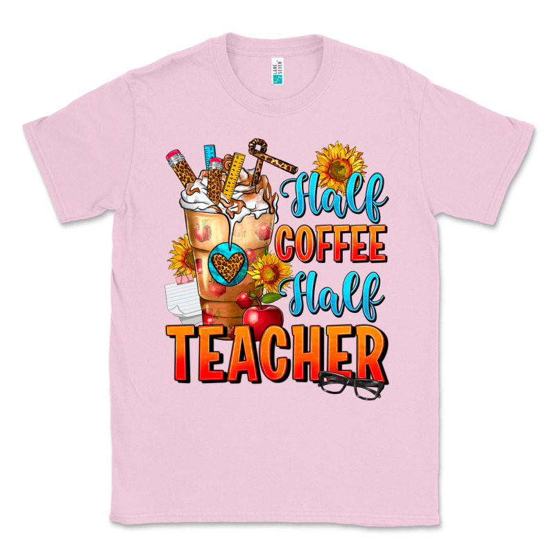 Half Coffee Half Teacher Classic Tee by FaDigitalArtStudio | Teevron