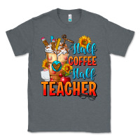 Charcoal Heather Half Coffee Half Teacher Classic Tee - FaDigitalArtStudio