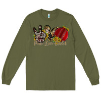 Army Green peace love cricket Long Sleeve Tee - RacoonDesign