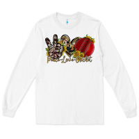 White peace love cricket Long Sleeve Tee - RacoonDesign