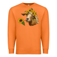 Carrot goat with sunflower Premium Sweatshirt - RanaPortraitStore