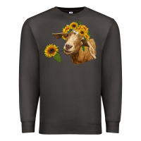 Smoke goat with sunflower Premium Sweatshirt - RanaPortraitStore