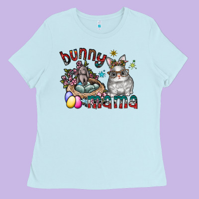 Bunny Mama Ladies Tee Designed By Cowhidedigitalart