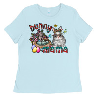 Baby Blue Bunny mama Ladies Tee - CowhideDigitalArt
