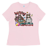 Bubblegum Pink Bunny mama Ladies Tee - CowhideDigitalArt