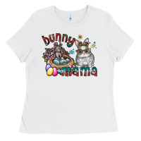 White Bunny mama Ladies Tee - CowhideDigitalArt