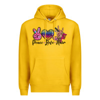 Lemon peace love hair Premium Hoodie - BarkalooDesign