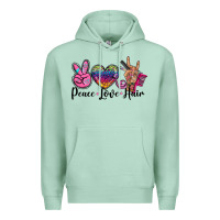 Seafoam peace love hair Premium Hoodie - BarkalooDesign