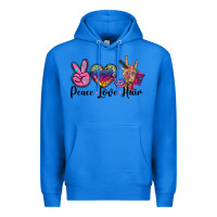 True Royal peace love hair Premium Hoodie - BarkalooDesign