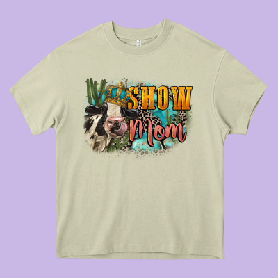 Show Mom Cow Mother's Day Heavy Core Tee Designed By Fadigitalartstudio