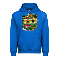 Cobalt Ohio Map Sunflower Cactus Serape Urban Hoodie - RanaPortraitStore
