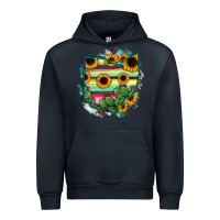 Navy Ohio Map Sunflower Cactus Serape Urban Hoodie - RanaPortraitStore