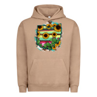 Pigment Burro Ohio Map Sunflower Cactus Serape Urban Hoodie - RanaPortraitStore